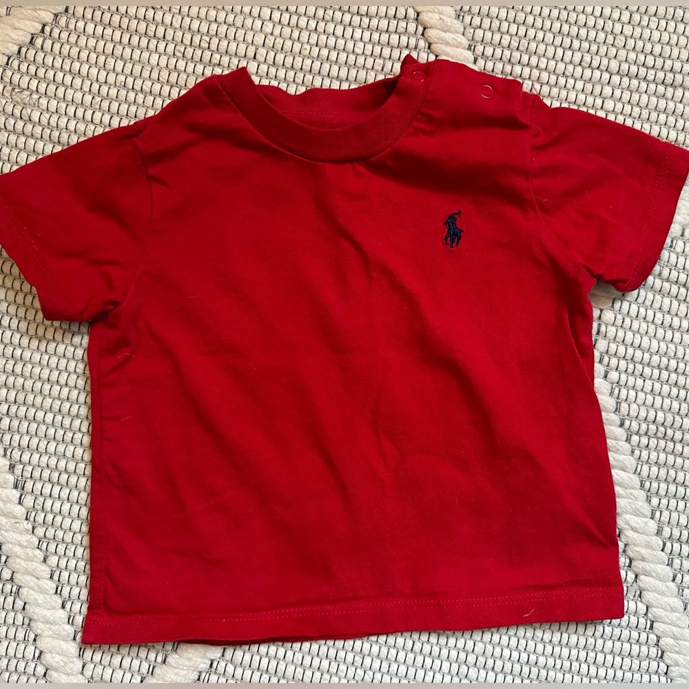 Ralph Lauren red boy t shirt 12 months